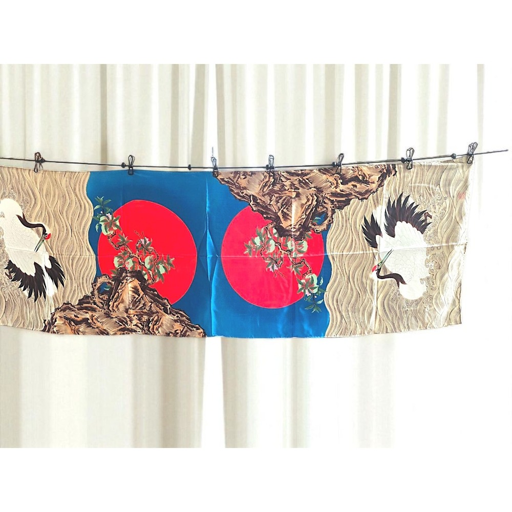 Museum of Fine‎ Arts Boston Resting Crane Scarf – 100% Silk 20"x60" Asian...